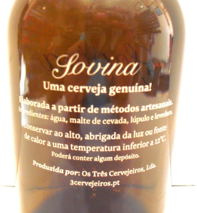 Garrafa antiga da Cerveja  Sovina - Pirogravada