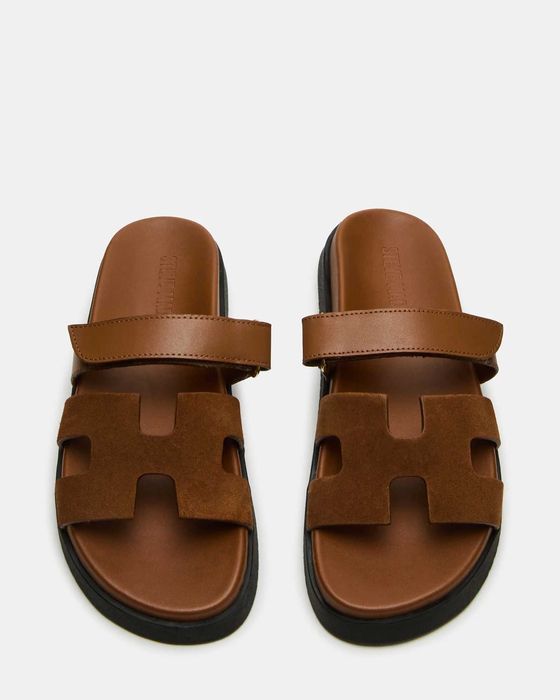 STEVE MADDEN Mayven Camel Suede шльопанці тапки шлепки 36-41рр