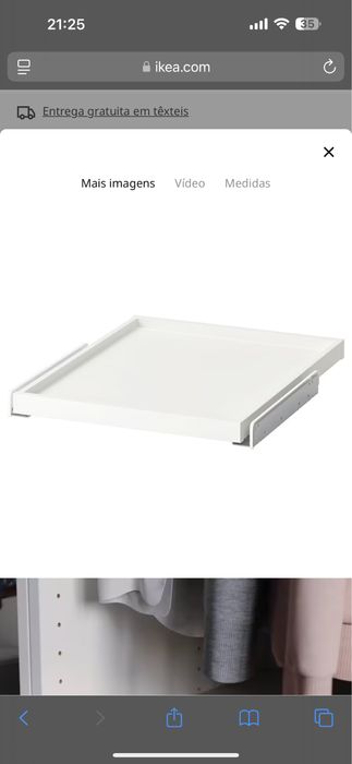 Tabuleiro extraível em branco, 50x58 cm Pax