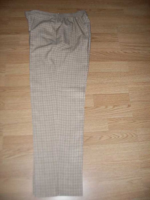 spodnie w kratkę cienkie 40 proste