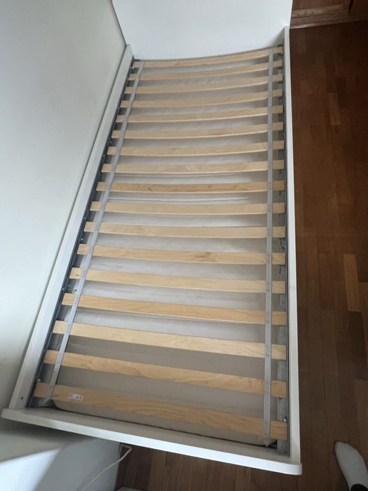 cama c/cama-gaveta+arrumação, branco, 90x200 cm