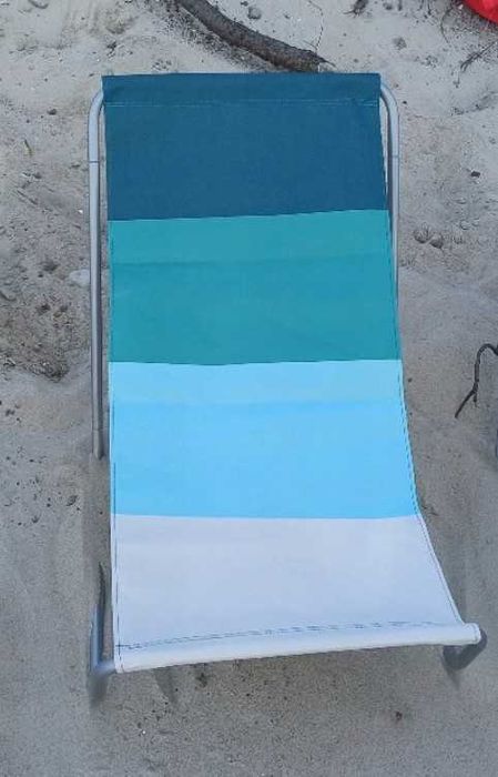 Leżak Składany Plażowy Turystyczny Ogrodowy Lekki z Pokrowcem