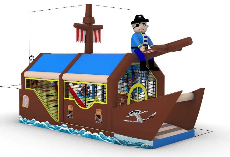 Insuflável canhão de bola pirata (novo)