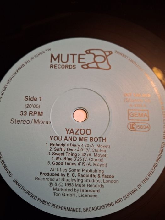 Yazoo You and Me Both winyl