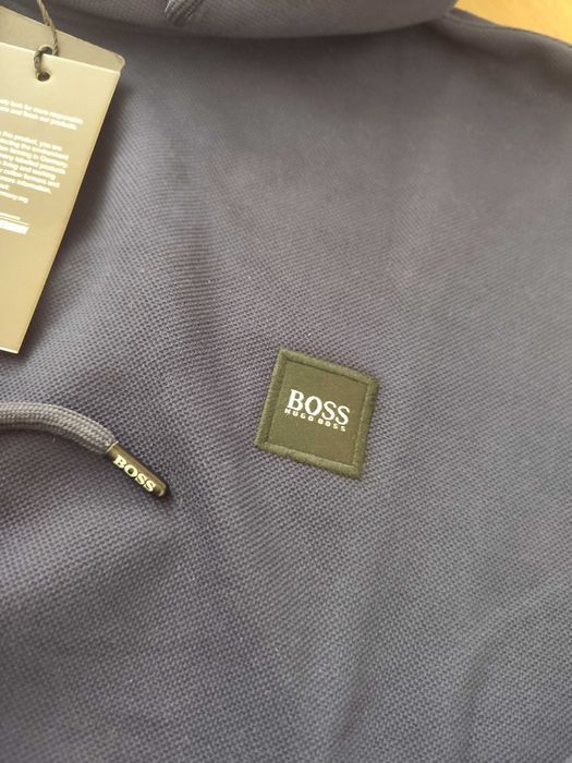 Nowa meska bluza Hugo Boss granat M/L kaptur kangurka bawełna śliczna
