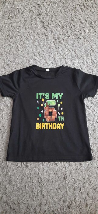Koszulka urodzinowa minecraft 6lat