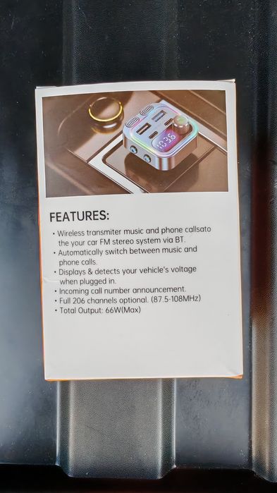 Transmissor FM BLUETOOTH/Carregador para Automóvel