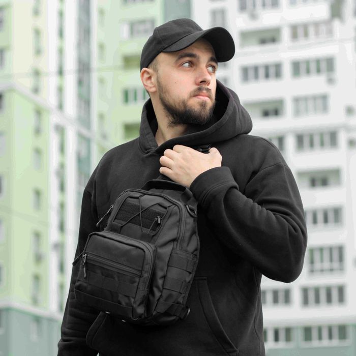 Тактична сумка нагрудна слінг через плече з MOLLE якісна