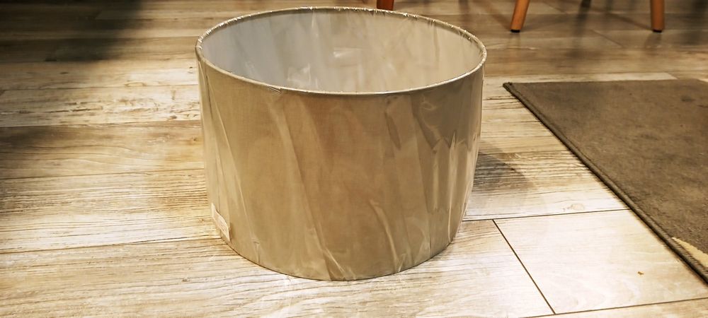 Abażur klosz 30x20cm tkanina jasny szary
