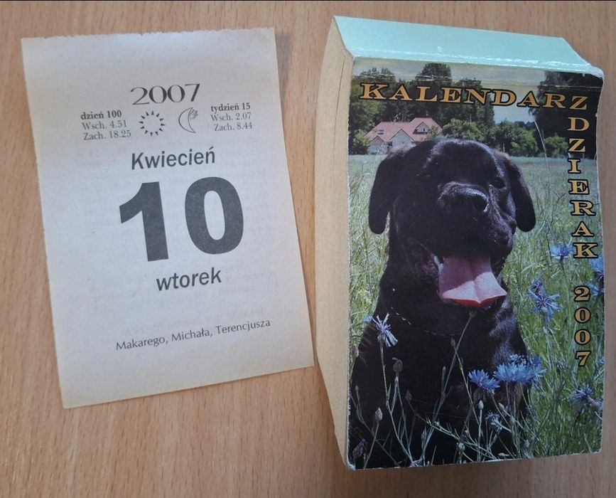 #kartki #kartka z kalendarza #2007