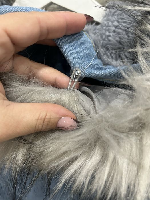 Casaco de ganga com pêlo