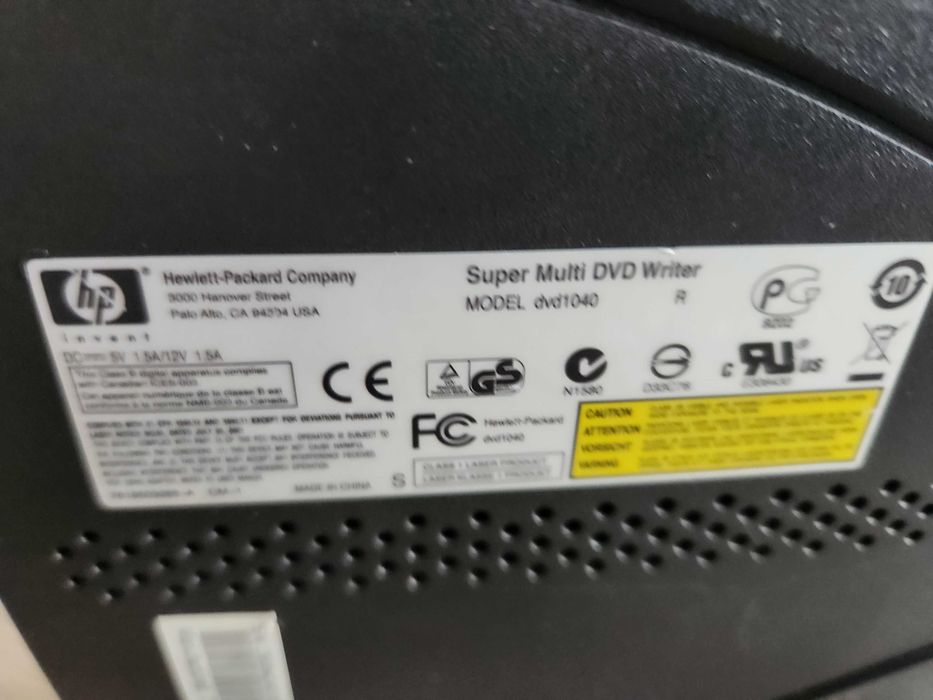 Nagrywarka zewnętrzna CD DVD Multiformat HP Lightscribe 1040e