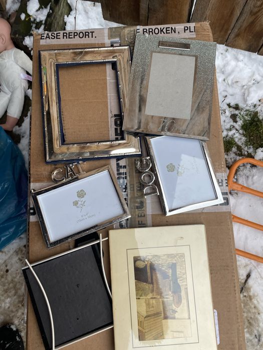 25 ramek srebrne szklane ramki cena za wszystkie