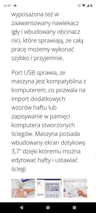 Maszyno hafciarka Brother f 480