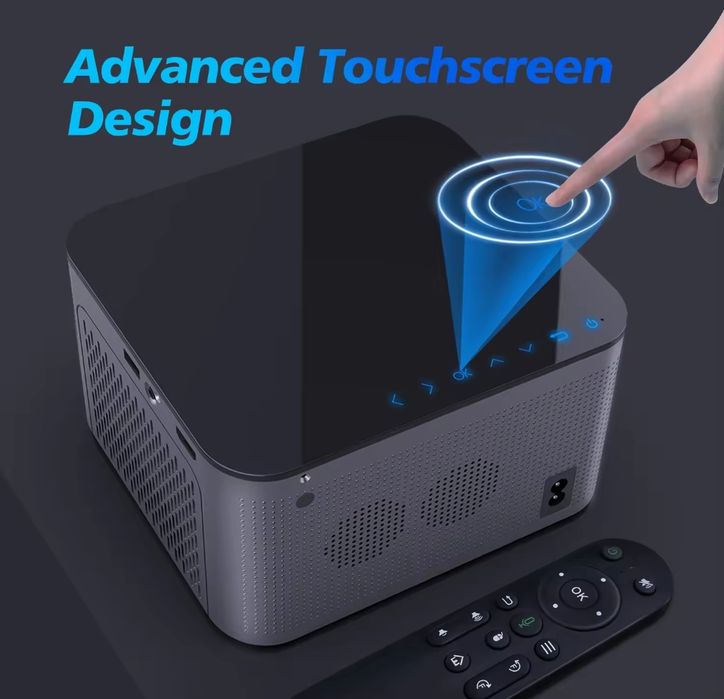 Projetor Android + 1080P NATIVA + Focus eletrônico + Keystone 4D