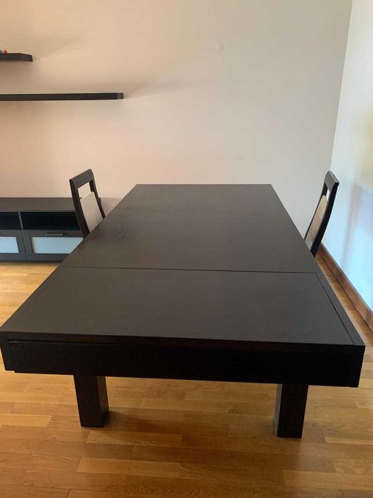 Mesa de Jantar Extensível em Wengué - Bom Estado