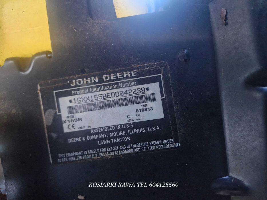 Kosiarka traktorek JOHN DEERE dwa cyl 18hp pompa automat 2013r
