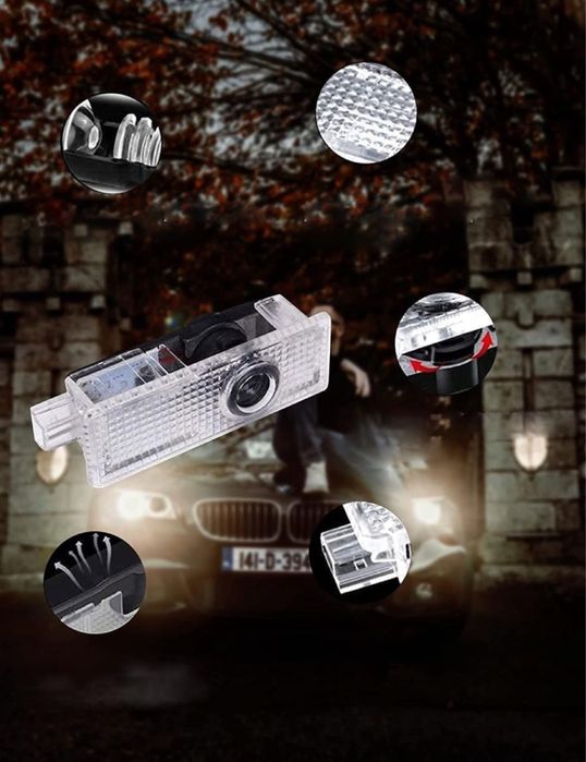 4 szt Projektor LED drzwi logo BMW seria: 3 / 4 / 5 / 6 / 7 M/X/Z/GT