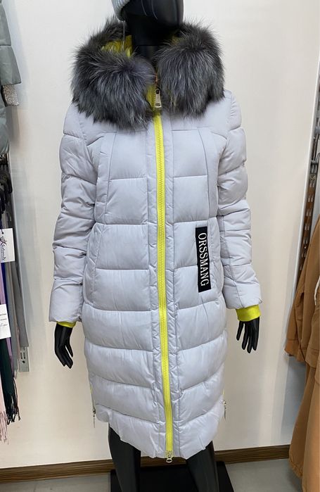 Тепла зимова фірмова куртка зимове пальто з натуральним хутром