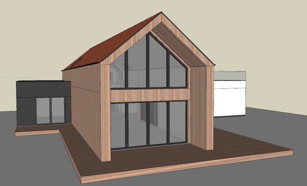 Indywidualny projekt domu jednorodzinnego, styl "Nowoczesnej Stodoły"