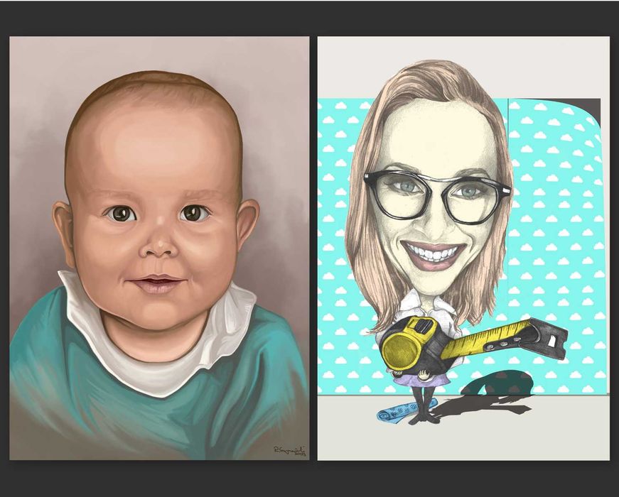 Profesjonalny portret( karykatura) ze zdjęcia na zamówienie