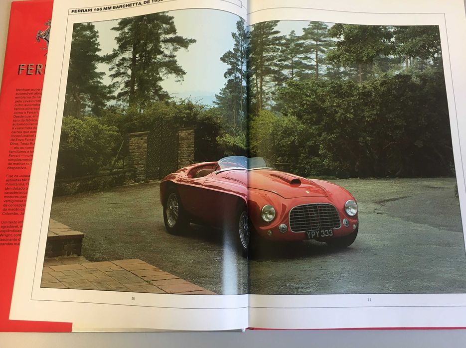 Livro de história automóvel Ferrari: o eterno mito do cavalo rompante