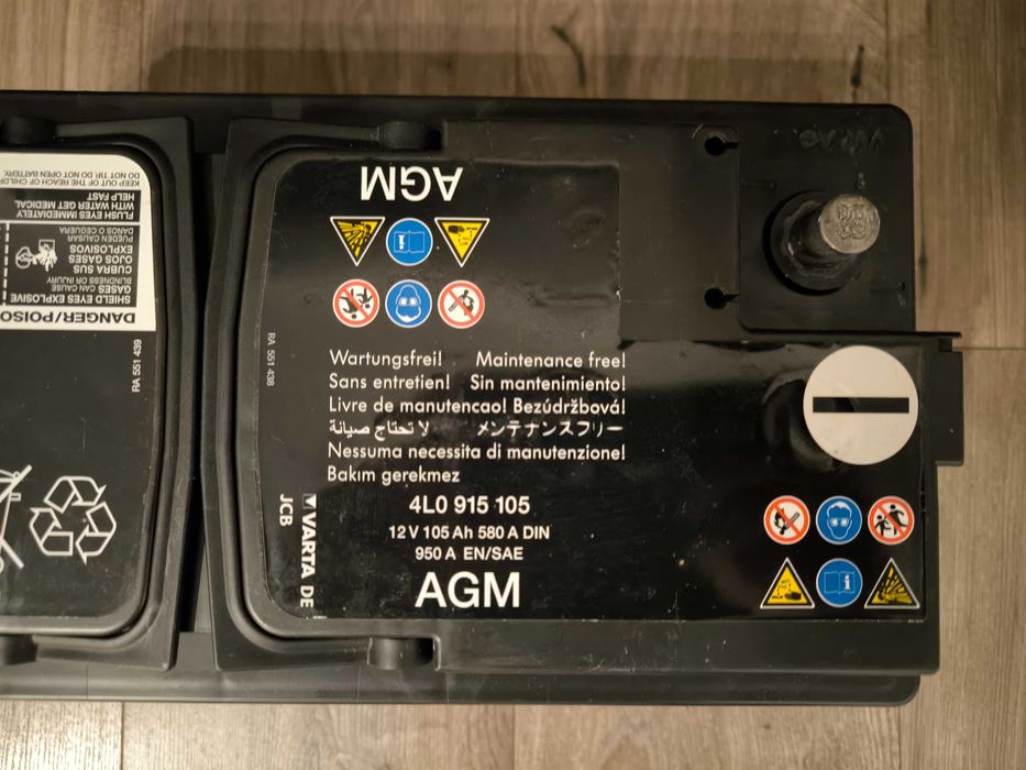 AGM Akumulator Audi A4 B8 B9 inne VAG Varta DE 105Ah 580A 950A Kraków