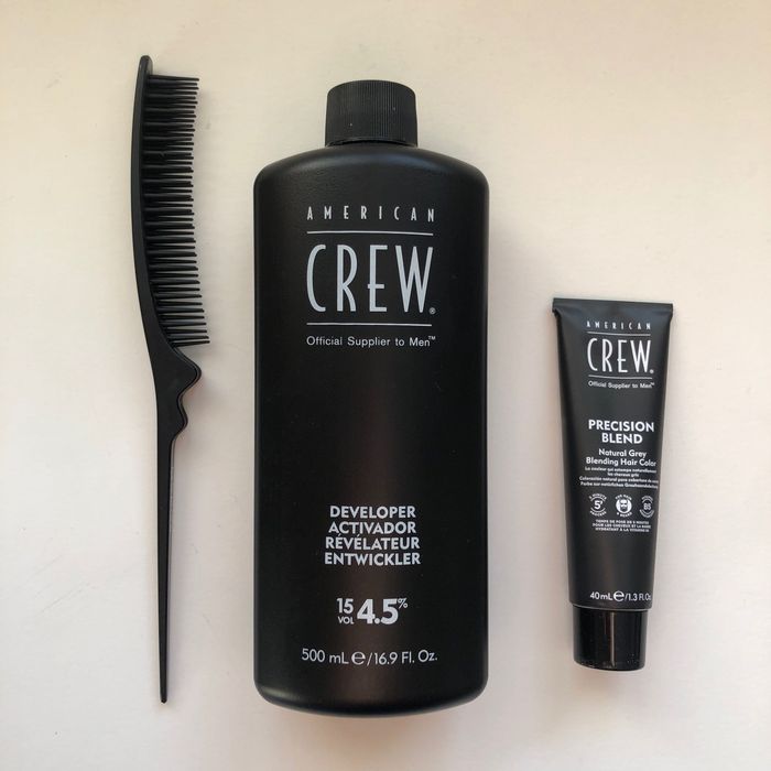 American Crew_utleniacz, farba i grzebień.