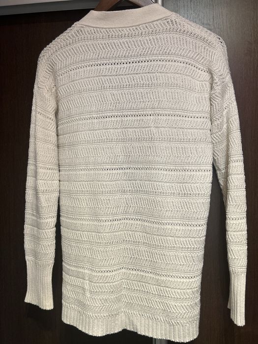 Sweter Benetton- uni- fajny ażurowy kardigan-unikat!