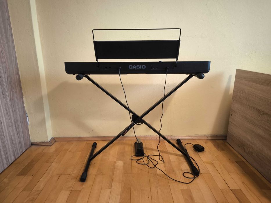 Casio CT-S1 BK - keyboard ze statywem, pedałem sustain i gwarancją