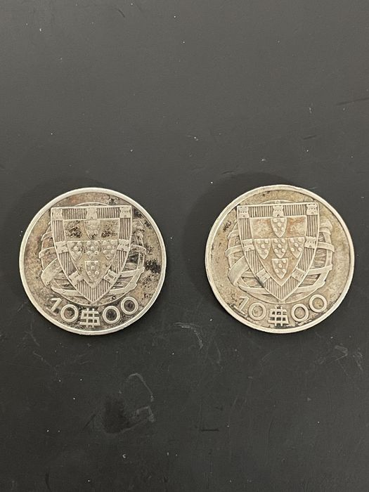 10 Escudos Prata 1932 + 10 Escudos Prata 1934 Portugal