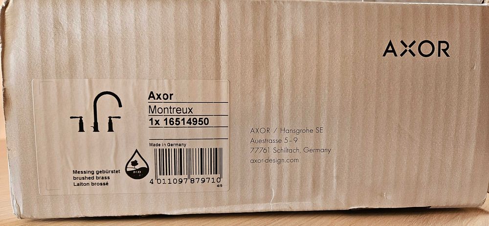 Axor Montreux. Змішувач Hansgrohe 16514950 Матова латунь