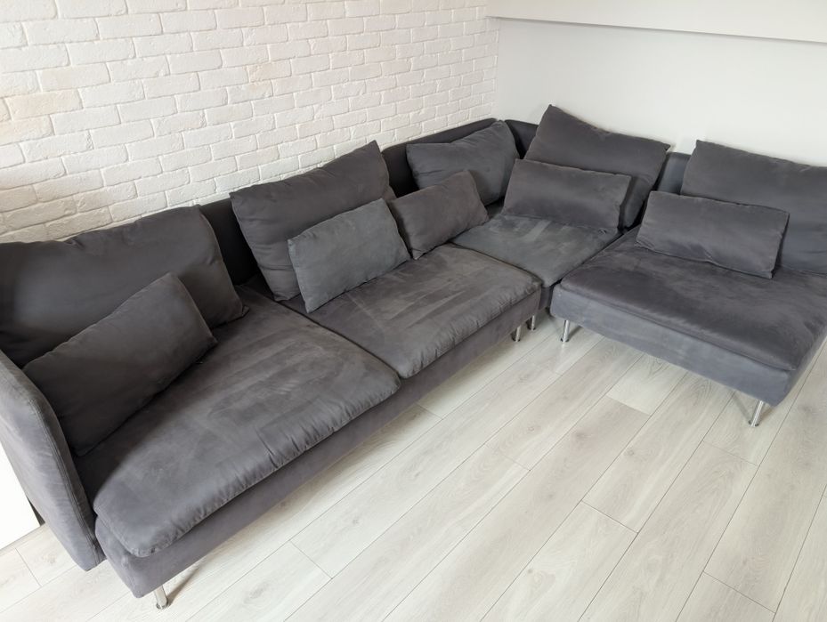 Narożnik Ikea ciemnoszary