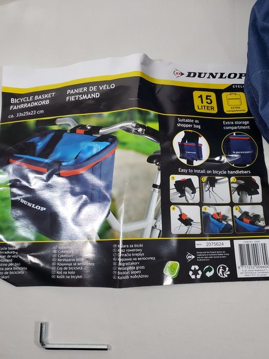 Sakwa rowerowa przednia Dunlop 15L