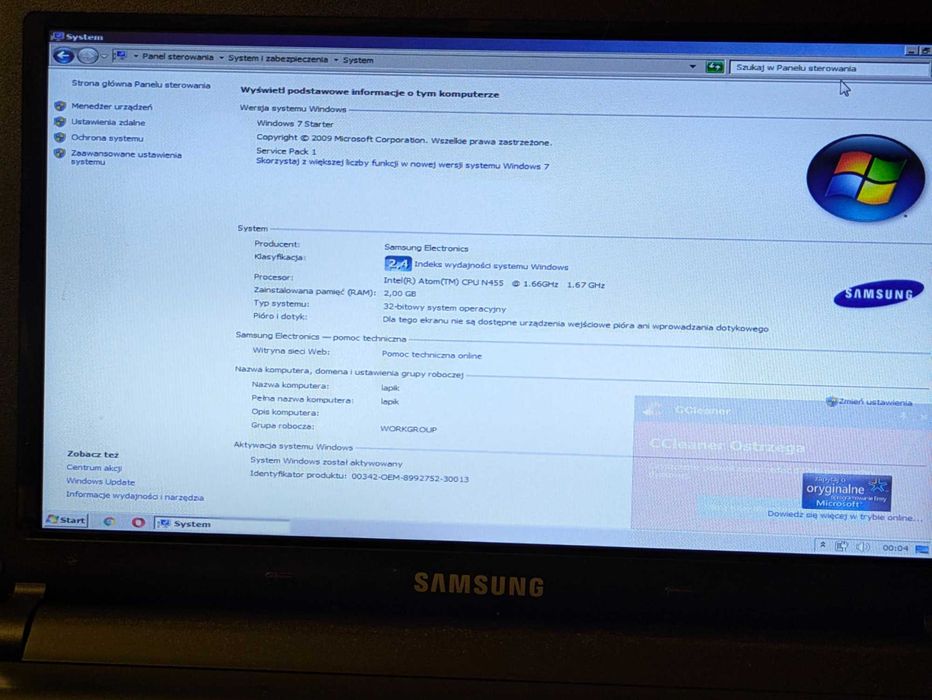 NetBook Samsung NP N145 Plus Intel Atom WIN 7