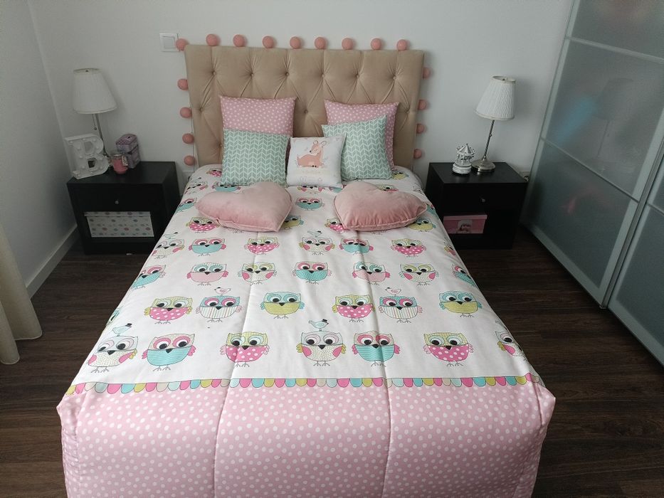 Cama + estrado + cabeceira