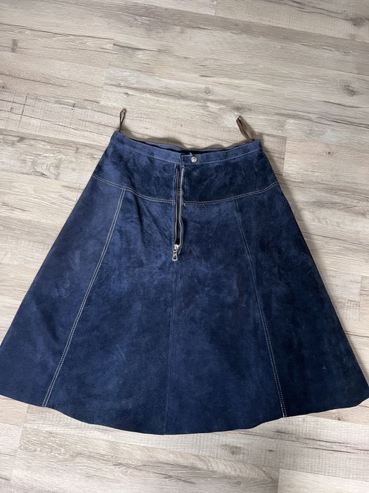 Skórzana spodnica zamsz