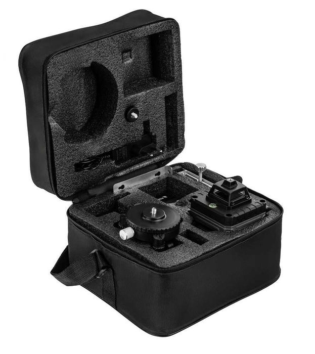 POWERMAT Poziomica Laserowa Laser Krzyżowy Zielony 360°16 Linii PM1492