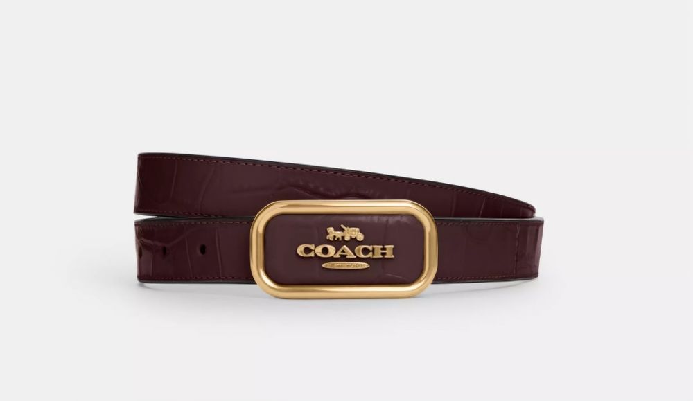 Ремінь Coach Morgan 25 mm двохсторонній пояс шкіра