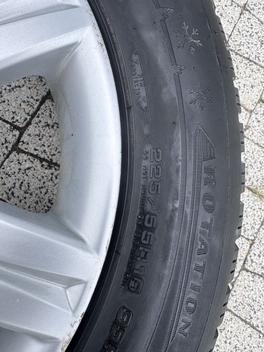 Koła alufelgi 16” Audi 5x112 z oponami zimowymi 225/55/16