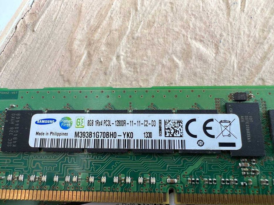 Оперативная память Samsung 8GB DDR3 1Rx4 PC3L-12800R  M393B1G70BH0-YK0