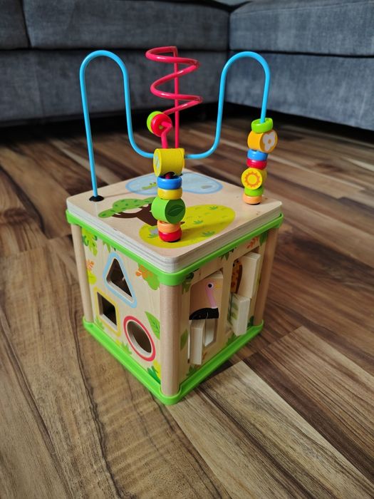 Drewniana kostka edukacyjna