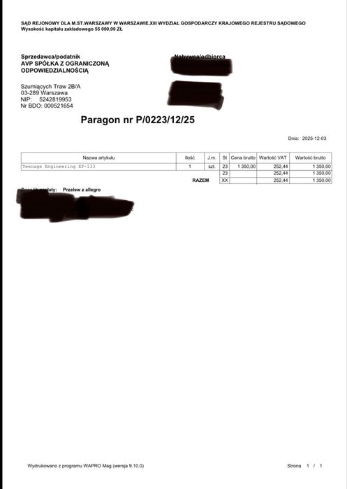 Teenage engineering ep-133 KO II (nowy)syntezator, sampler