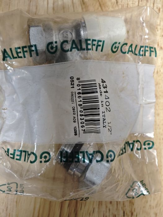 Detentor Caleffi 431402 - Ligações em esquadria (Novo - saco fechado)