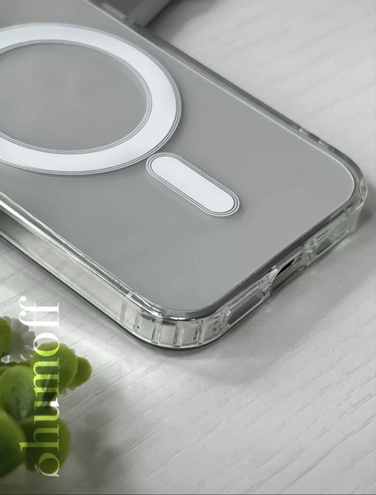 Чехол на Айфон с MagSafe прозрачный iPhone 10 13 17 Pro Max Усиленный