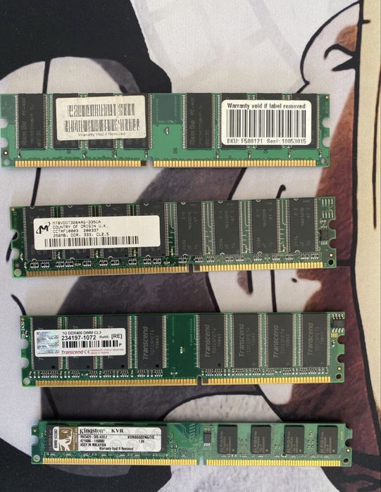 Lote 4 memorias RAM