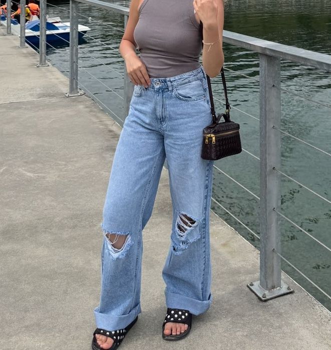 Джинси wide leg із високою талією