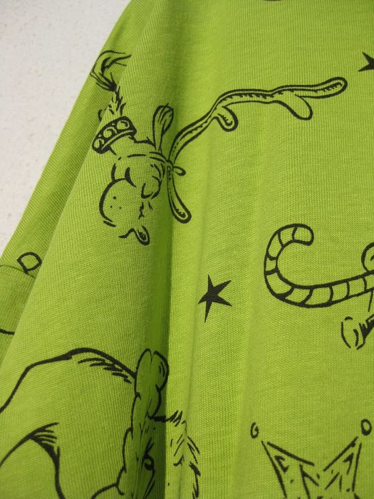 Зелёная домашняя удлинённая футболка туника гринч коттон Sinsay S M