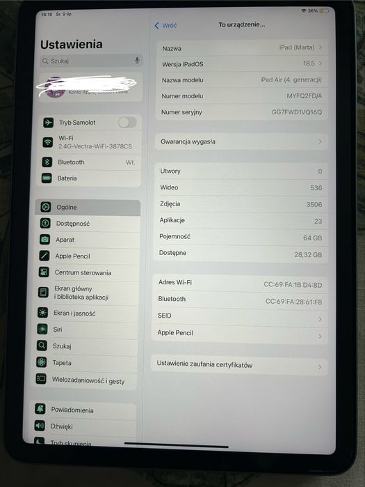 Ipad air 4 gen (64GB)