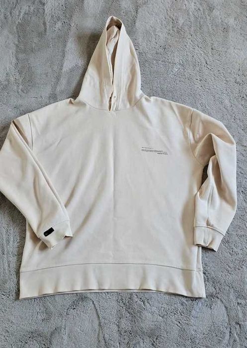 Bluza z kapturem Zara beżowa kremowa bawełna